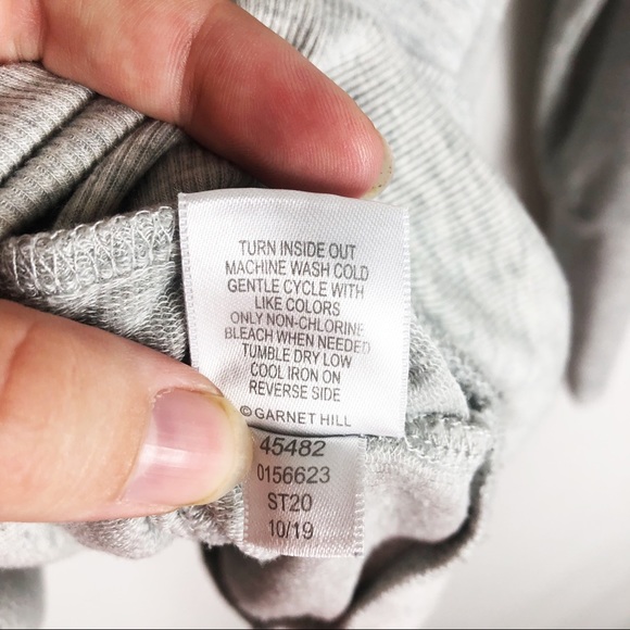 Garnet Hill Cowl Neck Pull Over Tunic | Heather Gray | Size Large - Picture 9 of 10